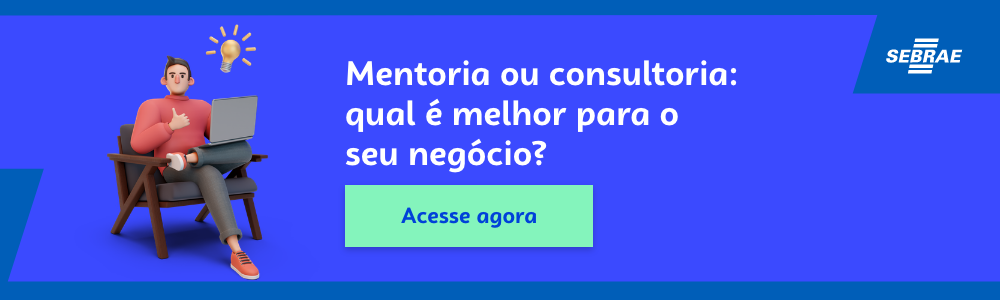 Banner com direcionamento para o conteúdo completo do blogpost do Sebrae RS sobre mentoria e consultoria.