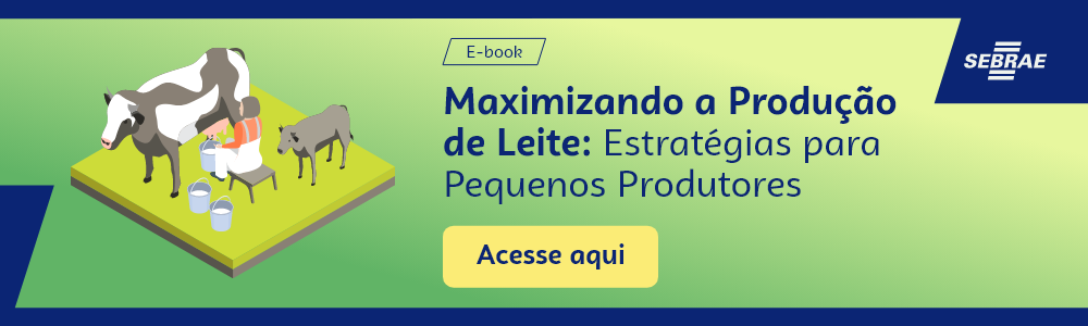  Imagem blog do Sebrae RS com link para acessar o e-book Maximizando a Produção de Leite: Estratégias para Pequenos Produtores 