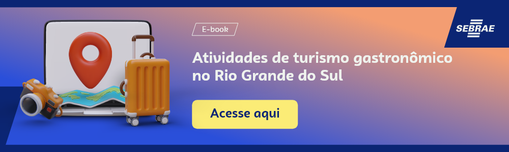  Imagem blog do Sebrae RS com link para acessar o ebook Vinhos gaúchos: Atividades de turismo gastronômico no Rio Grande do Sul 