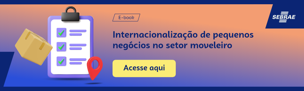 magem blog do Sebrae RS com link para acessar o ebook Internacionalização de pequenos negócios no setor moveleiro