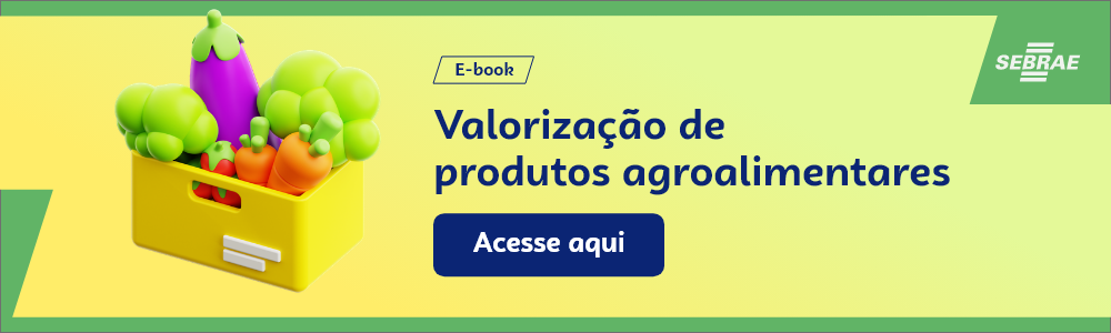  Imagem blog do Sebrae RS com link para acessar o ebook Valorização de produtos agroalimentares 
