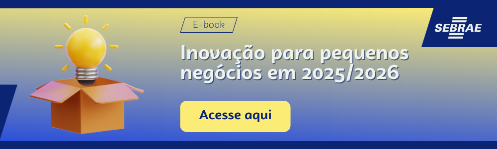 Imagem blog do Sebrae RS com link para acessar o ebook Inovação para pequenos negócios em 2025/2026 