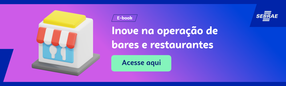 Imagem blog do Sebrae RS com link para acessar o ebook Inove na operação de bares e restaurantes